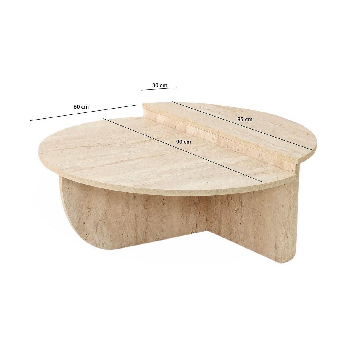 Konferenčný stolík Podium Travertine