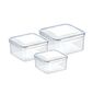 Tescoma FRESHBOX négyzet alakú ételtároló doboz, 3 db, 1,2/2/3 l