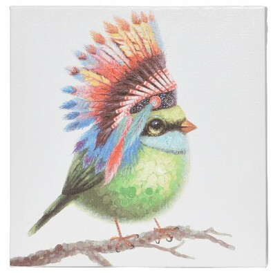 Obraz Colours Birdie zelená, 30 x 30 cm