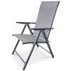 Autronic Scaun de grădină, metal, textil, gri,AZC-S1 116 GREY