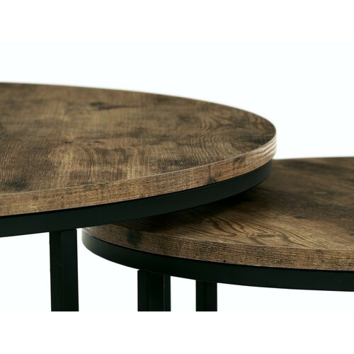 Zestaw stolików konferencyjnych, stare drewno, 2 szt.