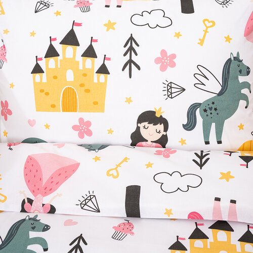 4Home Kinderbettwäsche aus Baumwolle Fairytale Dream, 100 x 135 cm, 40 x 60 cm