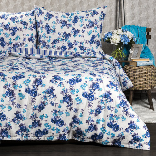 Lenjerie pat 1 pers. Flower, bumbac,  140 x 200 cm, 70 x 90 cm