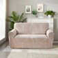 4Home Spannbezug für Sofa Abstrakt beige, 190-230 cm + gratis Kissenbezug
