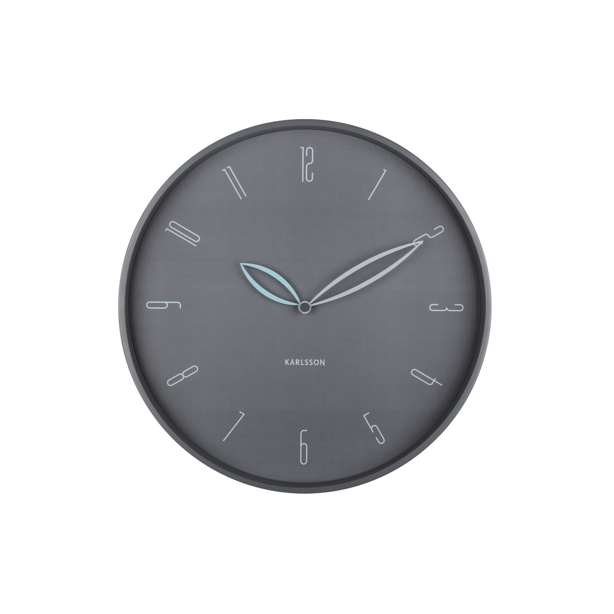 Dizajnové nástenné hodiny Karlsson 6012GY sivé,priemer 40 cm