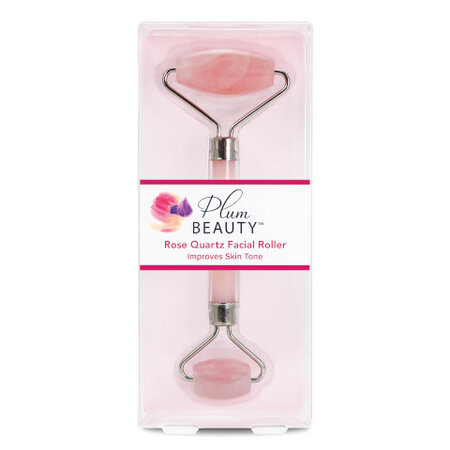 Plum Beauty rózsakvarc masszázs henger, rózsaszín