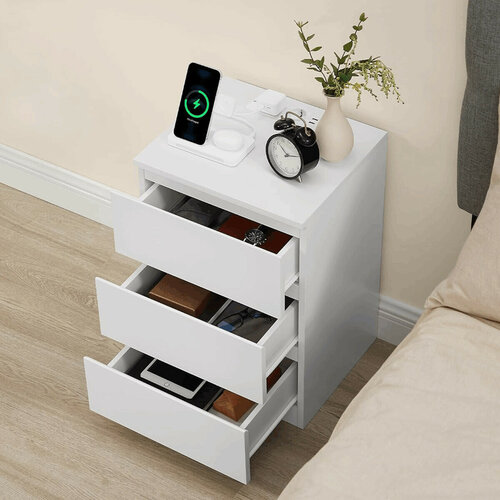 Szafka nocna SMART z gniazdkiem elektrycznym iportem USB