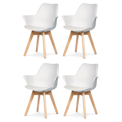 Set de scaune de sufragerie CT-771 WT, 4 buc