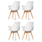Set de scaune de sufragerie CT-771 WT, 4 buc