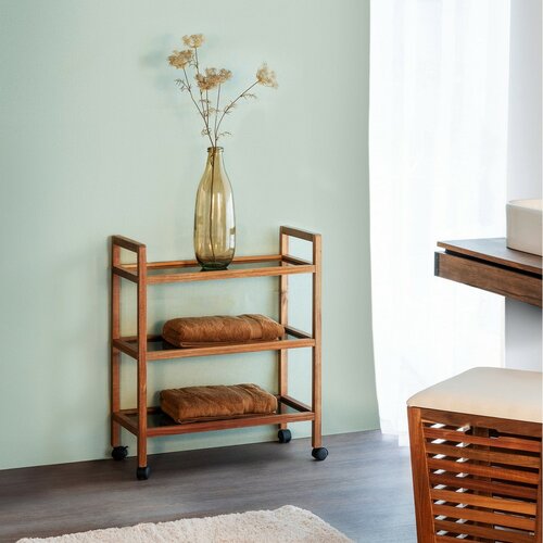 Wenko Široký pojizdný regál FONDI –  3 police