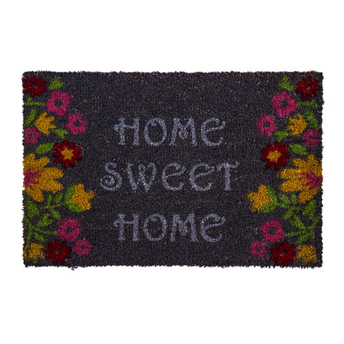 Wycieraczka Sweet Home flowers szary, 40 x 60 cm