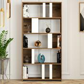 Knihovna Lima White and Walnut