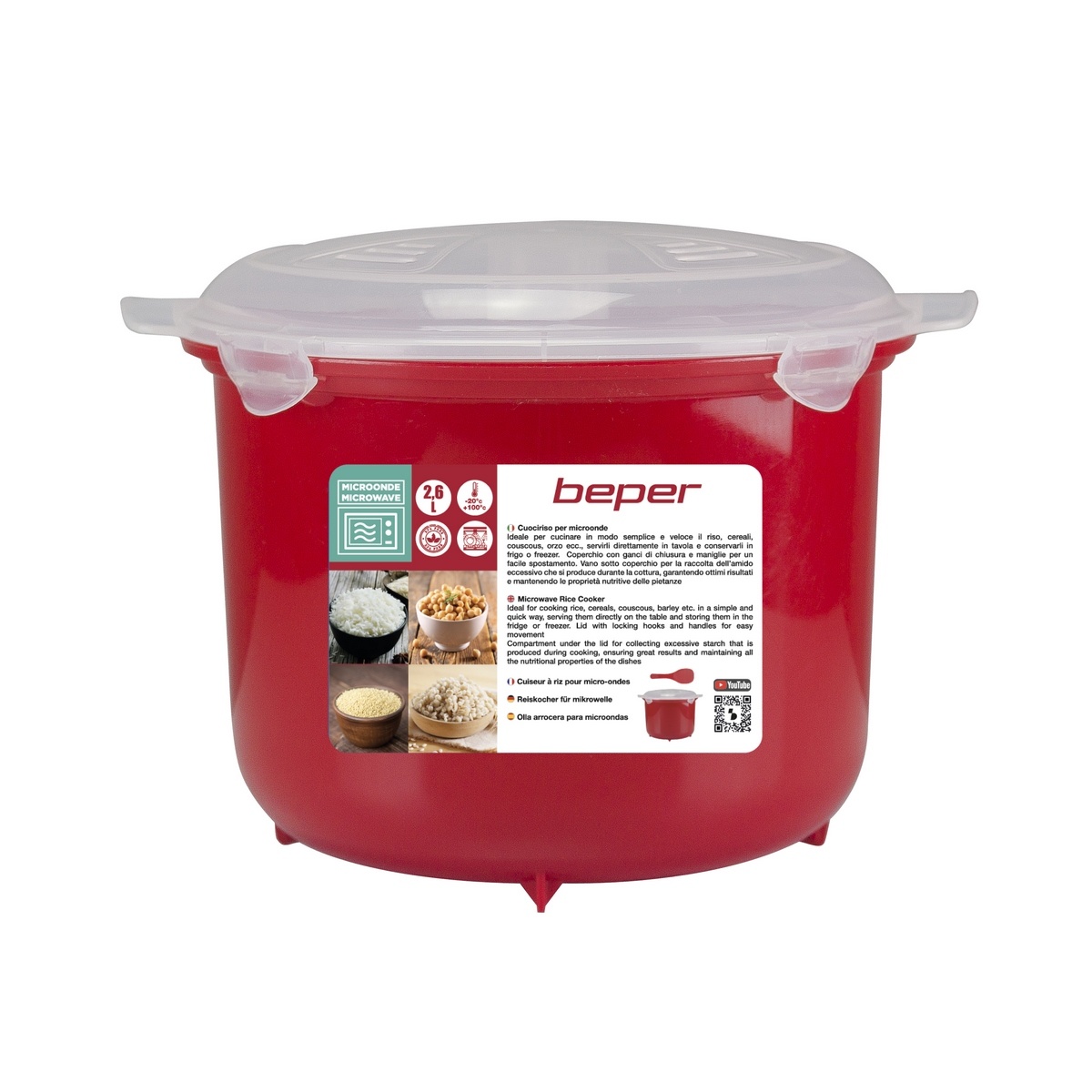 Beper C106CAS001 fierbător de orez cu microunde ,2,6 l