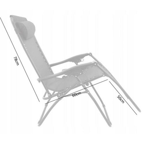Garten-Strand-Relaxsessel Regina Braun, 175 x 52 cm