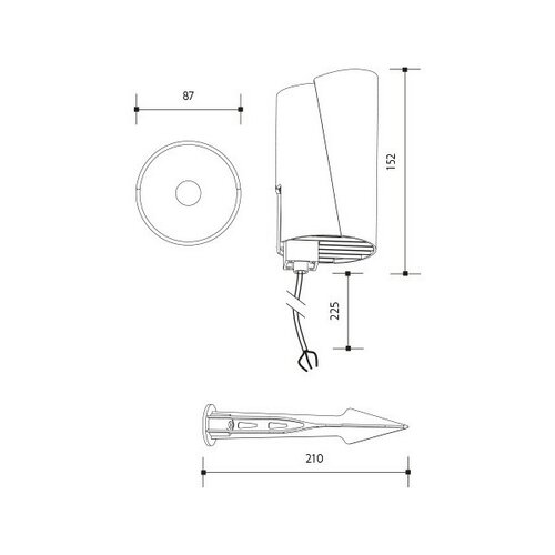 Panlux Zahradní LED reflektor Oko Evo černá, 14 W, IP65