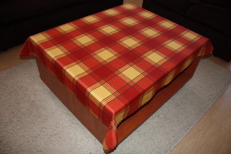 Teflonový ubrus čtverce, oranžová, 120 x 140 cm