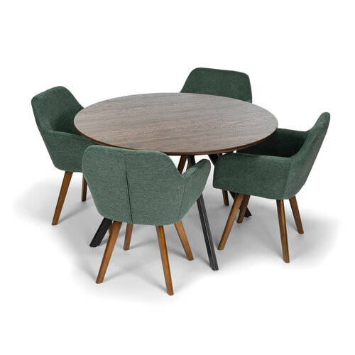 Scaune de sufragerie COWBOY WOOD, verde, 2buc.