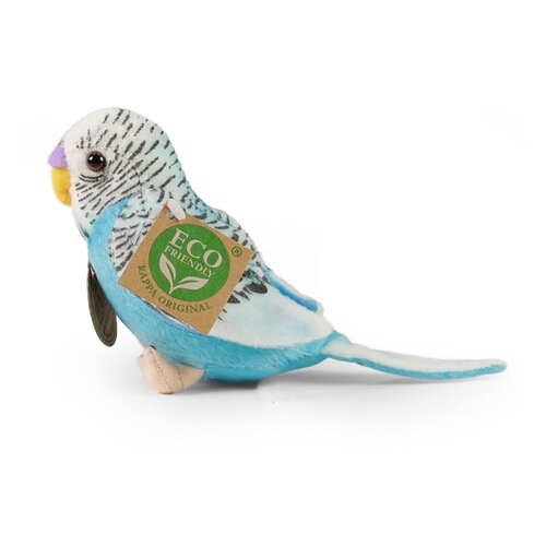 Rappa Pluszowy ptak papużka niebieski, 11 cm, z dźwiękiem