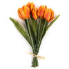 Umělá květina tulipán 9 ks, oranžová