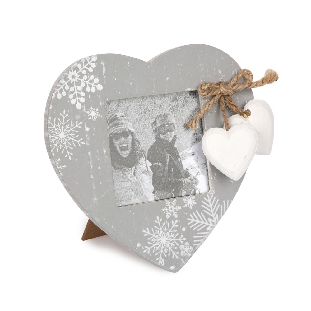 Altom Fotorámček Love Winter sivá, 14 x 14,5 cm