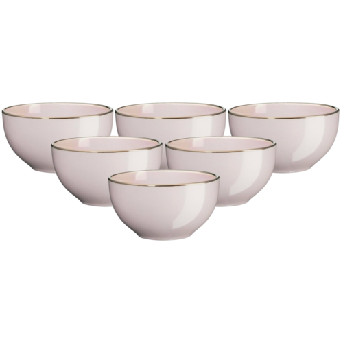 Mäser Miska na zupę Metallic RIM Pink, 18,6 cm,6 szt.