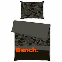 Постільна білизна Bench Cotton сіро-чорна, 140 x200 см, 70 x 90 см