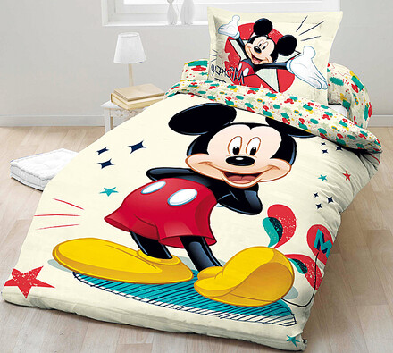 Dziecięca pościel bawełniana Mickey Mouse, 140 x 200 cm, 70 x 90 cm