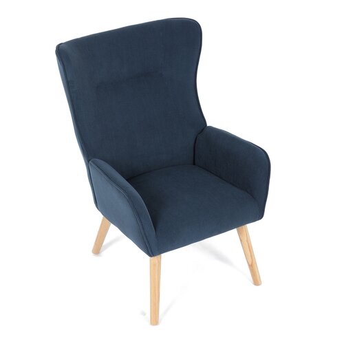 Kreslo ušiak BLUE2, modrá