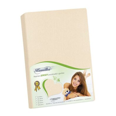 Bellatex Jersey prestieradlo Kamilka smotanová, 220 x 200 cm