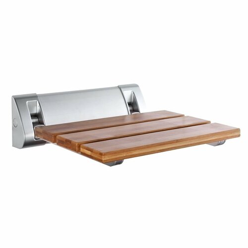 AQUALINE AE236 Duschklappsitz 32 x 32,5 cm, Bambus