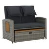 Sofa ogrodowa rattanowa MALORY, szary/naturalny