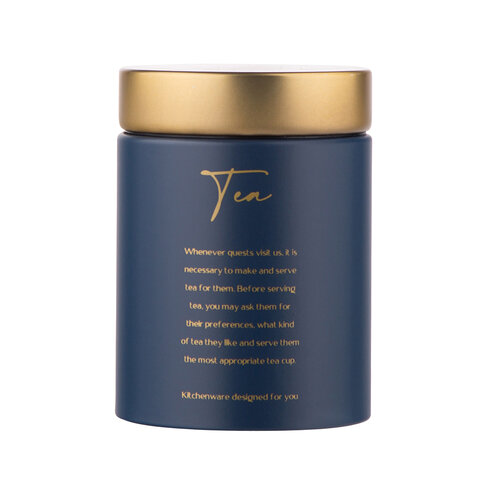 Altom Blechdose mit Deckel Tea, blau