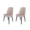 Set de scaune de sufragerie Alfa Cream and Black, 2 buc.
