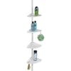 Wenko Teleskopická rohová polica do sprchy Compact 145–275 cm, biela