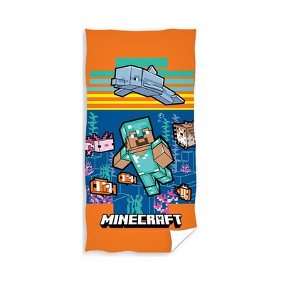 Babybadetuch Minecraft Aquatic World, 70 x 140 cm