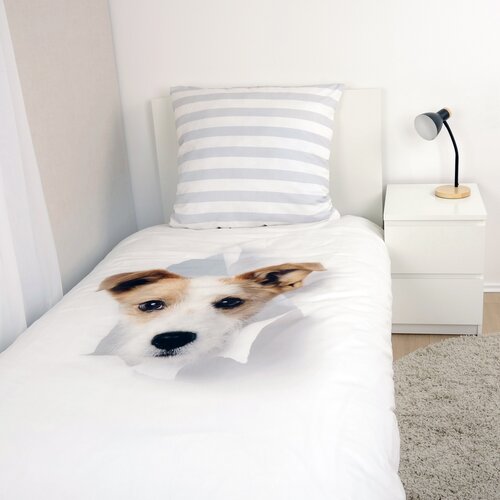 Herding otroška bombažna posteljnina Pes, 135 x200 cm, 80 x 80 cm
