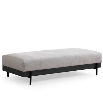 Taburet Eti Black Pouffe Grey
