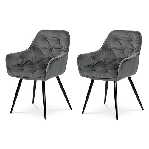 Sada jídelních židlí DCH-421 GREY4, 2 ks