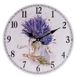 Fotografie Nástěnné hodiny Provence, pr. 34 cm, dřevo