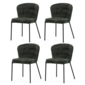 Set de scaune de sufragerie Bouclé CT-W1077 GRN2,4 buc