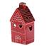 Domek ceramiczny z diodami LED, 10 x 21,5 x 8 cm,czerwony piernikowy