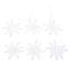 Zestaw szydełkowanych ozdób wiszących Płatki śniegu 6 szt., biały
