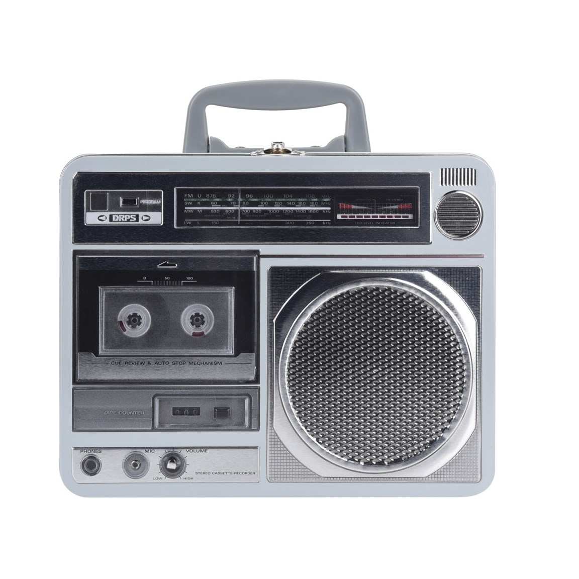 Plechová doźa Rádio, stříbrná