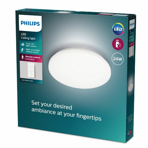 Philips 8720169196070 stropní LED svítidlo Izso 1x 24 W 2500lm 2700-6500K, pr. 38 cm + ovladač