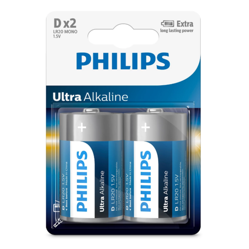 Philips D 1,5 V Ultra Alkaline elem