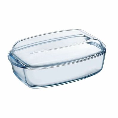 Pyrex Steklena posoda za pečenje s pokrovom, 6,7 l