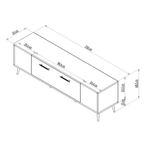 TV-Lowboard Detas White