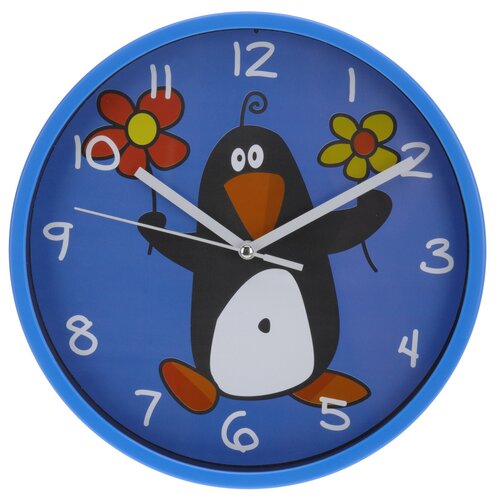 Zegar ścienny Pinguino niebieski, 23 cm