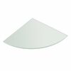 SAPHO 22487 Кутова полиця, чверть кола 20 x 20 x 0,8 см, молочне скло