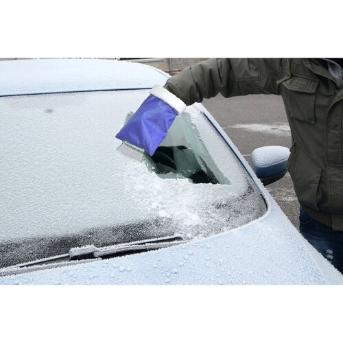 Compass Led scraper with glove, blue